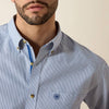 Ariat Mens Pro Series Dayne Mini Stripe Shirt True blue - 10023597