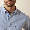Ariat Mens Pro Series Dayne Mini Stripe Shirt True blue - 10023597