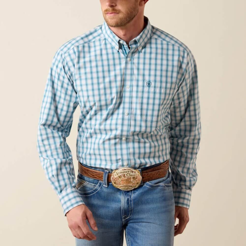 Ariat Mens Pro Series John Classic Fit Shirt Corsair Plaid - 10071588