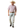 Ariat Mens Pro Series Nathan Plaid Shirt Key Pink - 10073599