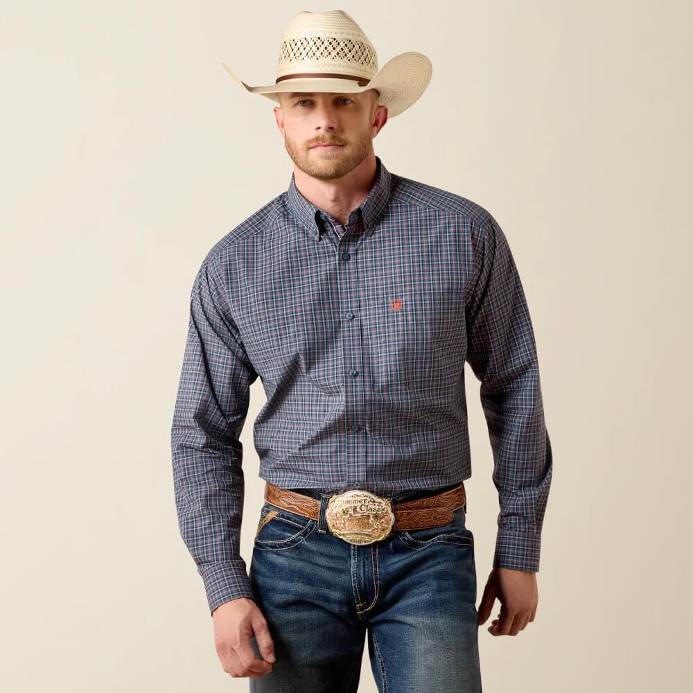 Ariat Mens Pro Series Nick Classic Fit Shirt Blue - 10073610