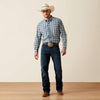 Ariat Mens Pro Series Scottie Classic Fit Shirt Key Largo Blue Plaid - 10073565