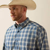 Ariat Mens Pro Series Scottie Classic Fit Shirt Key Largo Blue Plaid - 10073565