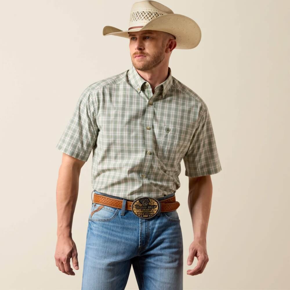 Ariat Mens Pro Series Shane Classic Fit Shirt Loden Frost Plaid - 10073607