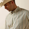 Ariat Mens Pro Series Stevie Classic Fit Shirt White Multi Stripe - 10073567
