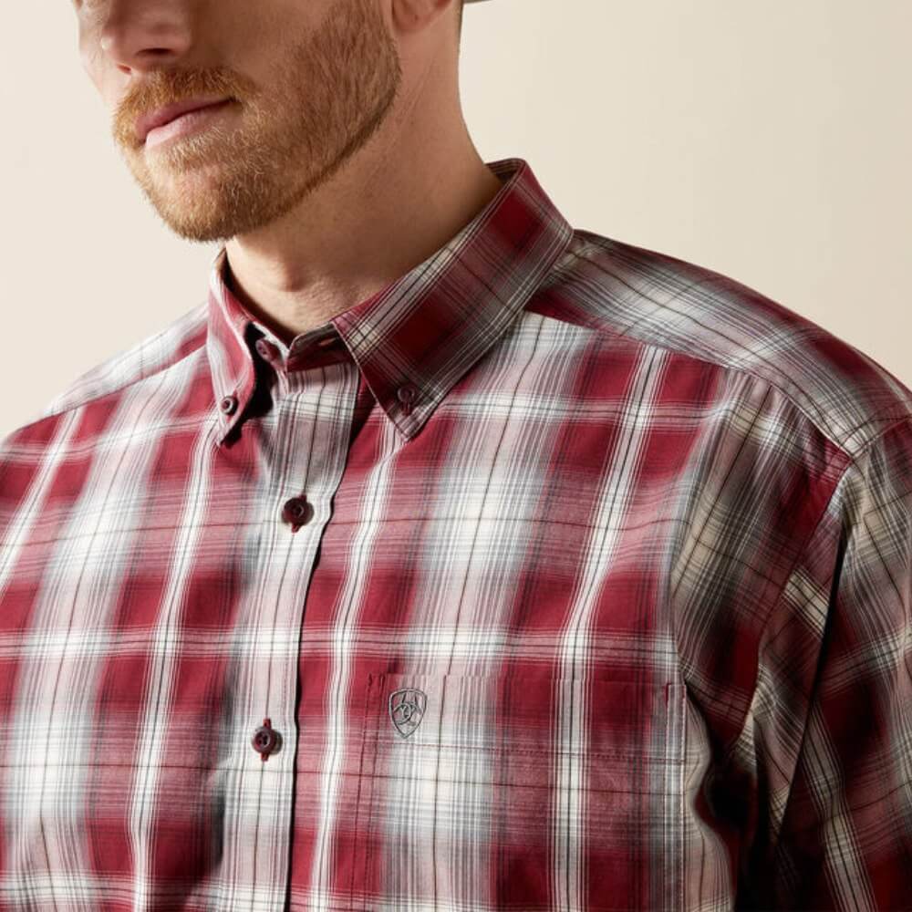 Ariat Mens Pro Series Tillman Shirt Dark Red - 10065859