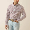 Ariat Mens Pro Series Trae Fitted Snap Shirt White Stripe - 10071033