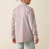 Ariat Mens Pro Series Trae Fitted Snap Shirt White Stripe - 10071033