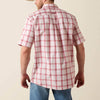 Ariat Mens Pro Series Tully Classic Fit Shirt Peach Plaid - 10071573