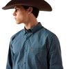 Ariat Mens Pro Series Whit Fitted Shirt Sailor Blue - 10079443