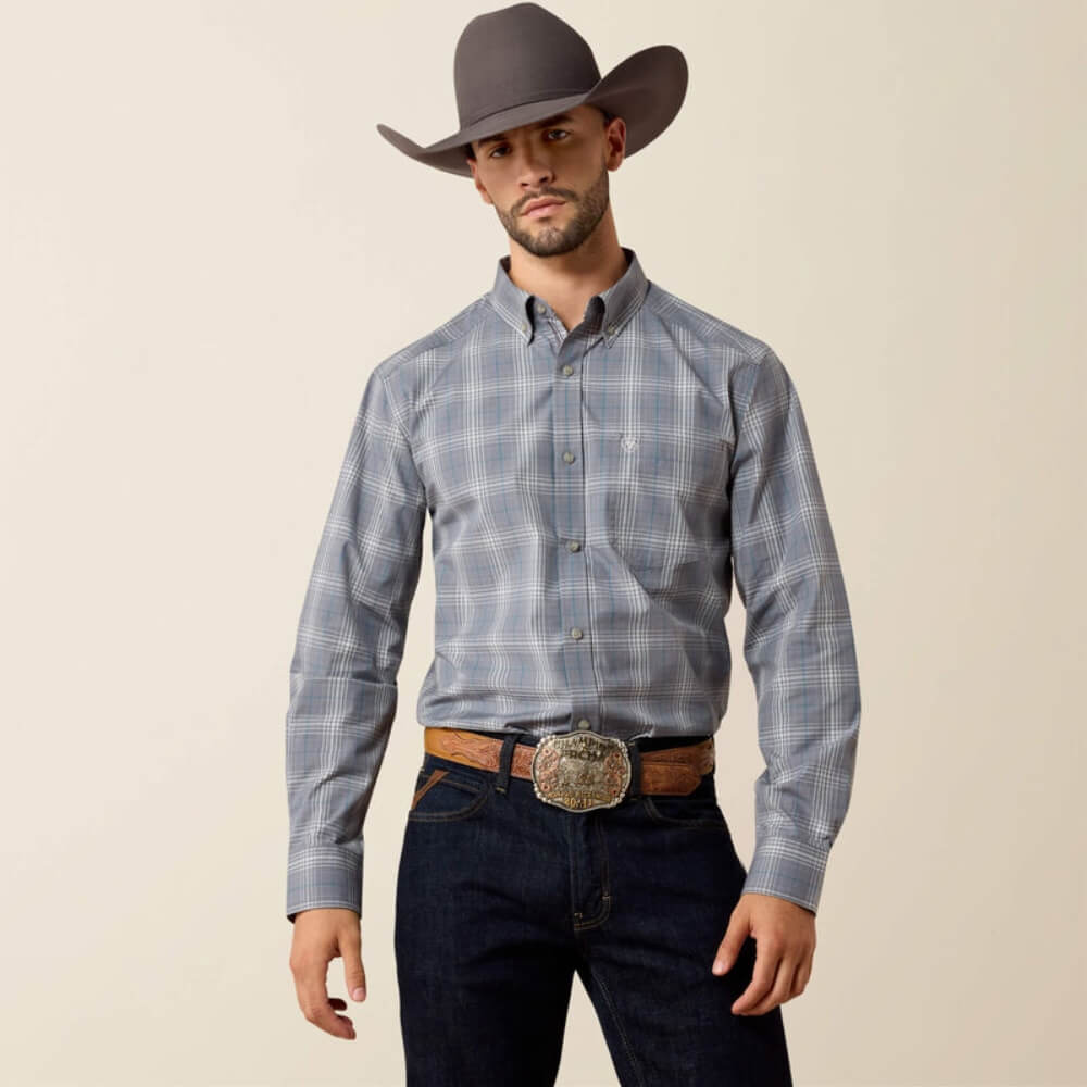 Ariat Mens Pro Series Wilber Classic Fit Shirt Quiet Shade - 10079284