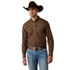 Ariat Mens Raven Long Sleeve Shirt Brown - 10080721