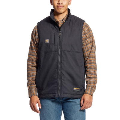 Ariat Mens Rebar Black DuraCanvas Work Vest