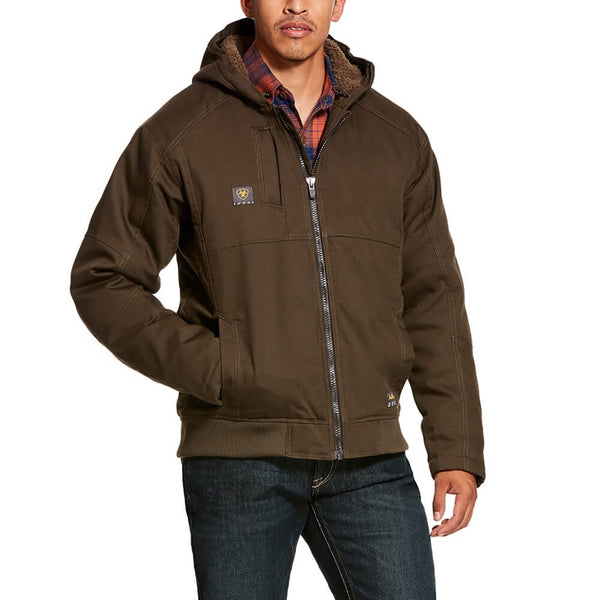 Ariat Mens Rebar Dura Canvas Jacket In Wren Brown - Buy Now