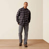Ariat Mens Rebar Flannel DuraStretch Work Shirt Black - 10079149