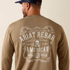 Ariat Mens Rebar Heat Fighter Label Long Sleeve T-Shirt Greige - 10071311
