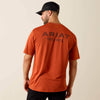 Ariat Mens Rebar Heat Fighter Textured Logo T-Shirt Burnt Brick - 10071312