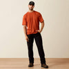 Ariat Mens Rebar Heat Fighter Textured Logo T-Shirt Burnt Brick - 10071312