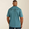 Ariat Mens Rebar Heat Fighter Textured Logo T-Shirt Hydro - 10071313