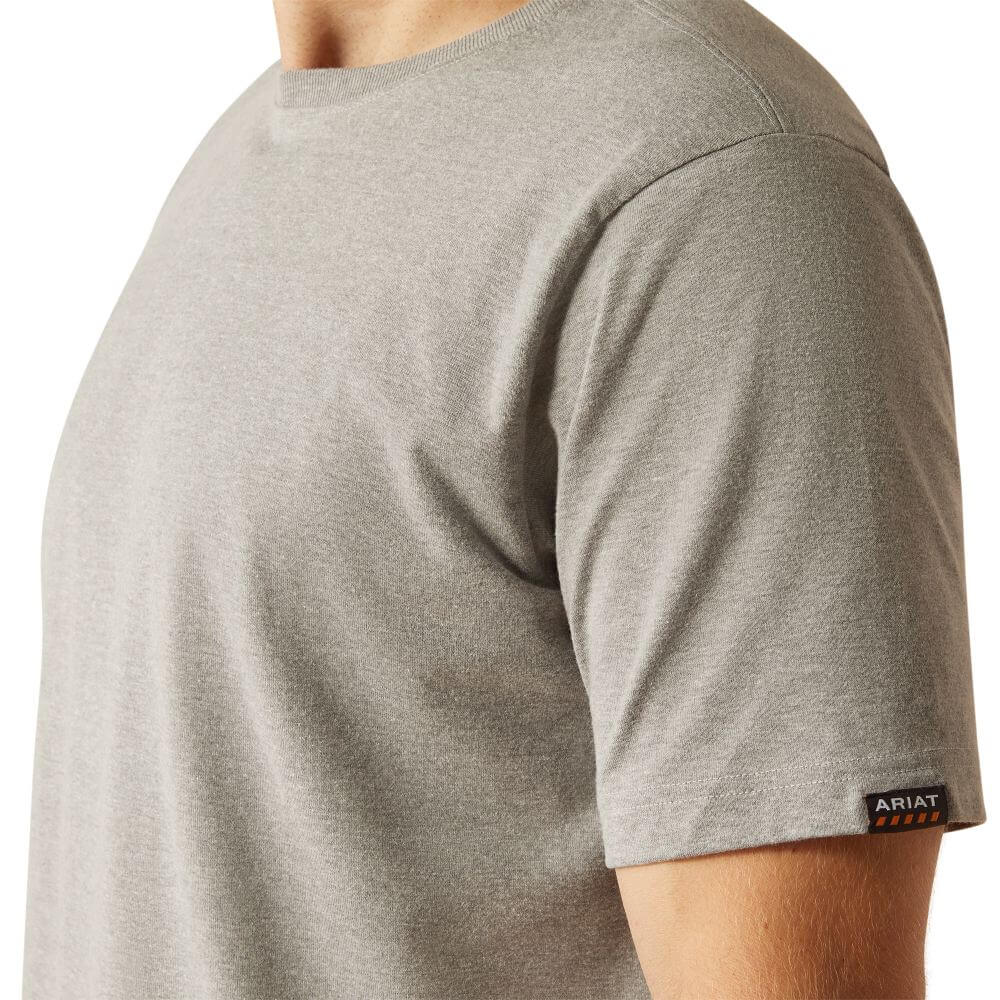 Ariat Mens Rebar Heather Grey Work T-Shirt