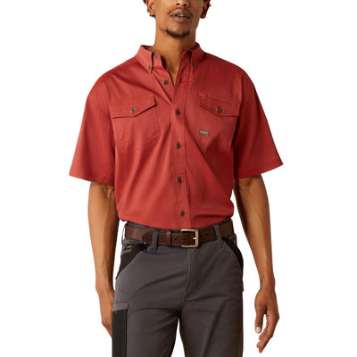 Ariat Mens Rebar Red Work Shirt