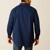 Ariat Mens Rebar Twill Work Shirt Washed Navy - 10052941