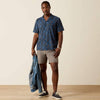 Ariat Mens Retro Camp Classic Fit Shirt Dark Denim Blue - 10071101