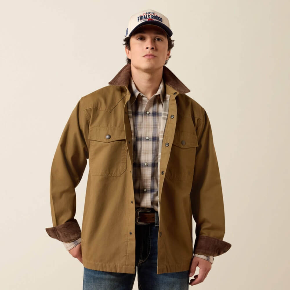 Ariat Mens Retro Canvas Shirt Jacket Kangaroo - 10079376