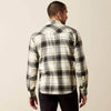 Ariat Mens Retro Harmon Fitted Snap Shirt Beluga Green Plaid - 10079577