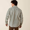 Ariat Mens Retro Hart Fitted Snap Shirt White Swan Stripe - 10073578