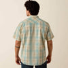 Ariat Mens Retro Hartman Fitted Snap Shirt Aquifer Plaid - 10073575