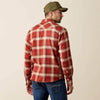 Ariat Mens Retro Hatford Fitted Snap Shirt Rosewood Plaid - 10079448