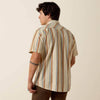 Ariat Mens Retro Hawthorne Fitted Snap Shirt Sandshell Stripe - 10073572
