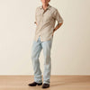 Ariat Mens Retro Hesper Fitted Snap Shirt Sandshell Stripe - 10071090