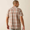 Ariat Mens Retro Hilliard Fitted Snap Shirt Light Brown Plaid - 10071595