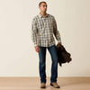 Ariat Mens Retro Holt Fitted Snap Shirt Four Leaf Clover Plaid - 10071643