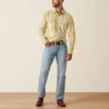 Ariat Mens Retro Hux Fitted Snap Shirt Chai Tea Plaid - 10071644