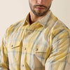 Ariat Mens Retro Hux Fitted Snap Shirt Chai Tea Plaid - 10071644