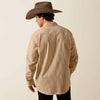 Ariat Mens Retro Hyman Fitted Snap Shirt Taupe Grey Stripe - 10073581