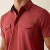 Ariat Mens Retro Western Snap Polo Shirt Cowhide - 10071408