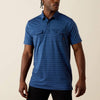 Ariat Mens Retro Western Snap Polo Shirt Dark Denim - 10071407