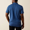 Ariat Mens Retro Western Snap Polo Shirt Dark Denim - 10071407