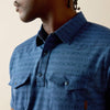 Ariat Mens Retro Western Snap Polo Shirt Dark Denim - 10071407
