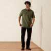Ariat Mens Retro Western Snap Polo Shirt Four Leaf Clover - 10073502