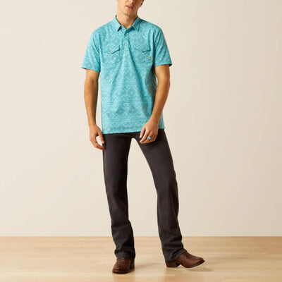 Ariat Mens Retro Western Snap Polo Shirt