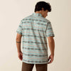 Ariat Mens Retro Western Snap Polo Shirt Moonbeam - 10073501