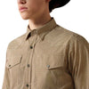 Ariat Mens Rip Long Sleeve Snap Shirt Antique Gold - 10080698