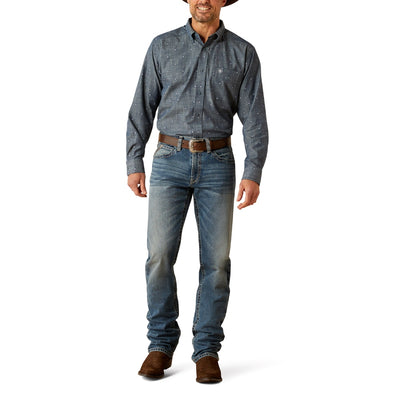 Ariat Mens Robert Chambray Blue Shirt