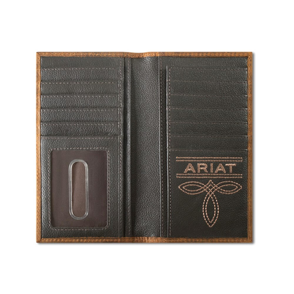 Ariat Mens Rodeo Boot Stitch Wallet Brown - A3565902
