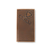 Ariat Mens Rodeo Brown Leather Wallet